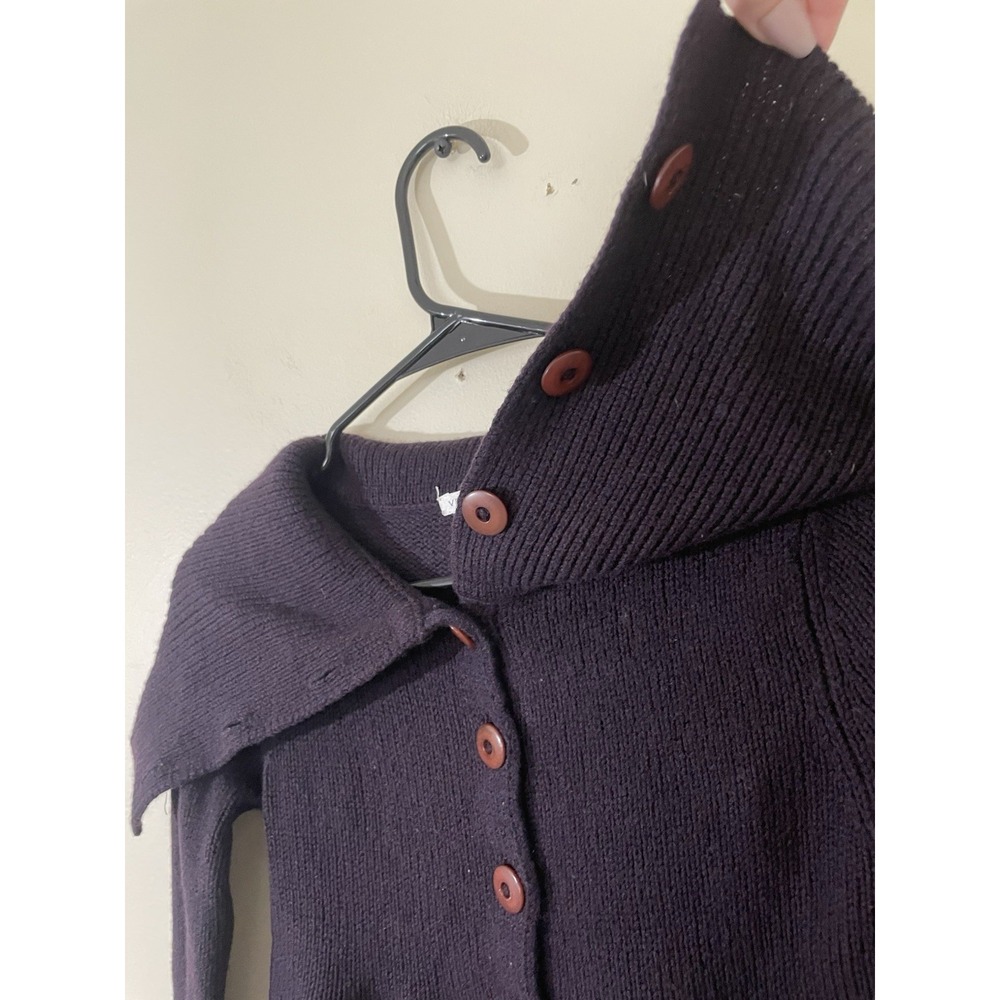 Vince Black Wool Blend Button Down Split Cowl Nec… - image 5